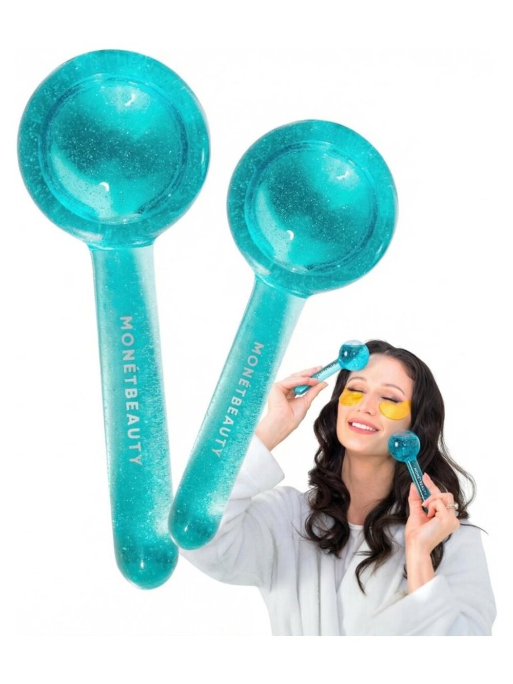 Medical-Grade Glass Ice Globes for Face, Freezer-Safe Facial Massage Roller,